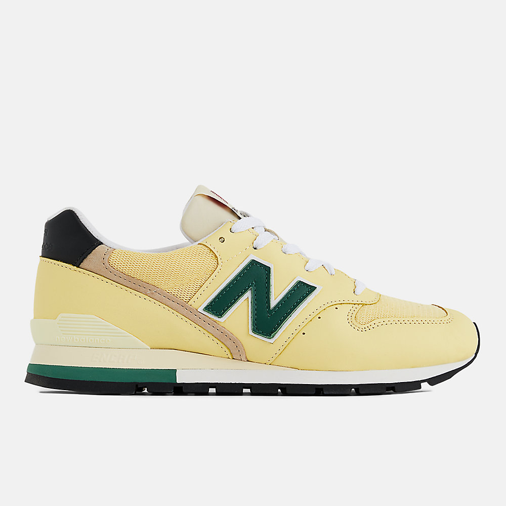 New Balance Made in USA 996 Shoes Sulphur with Forest Green